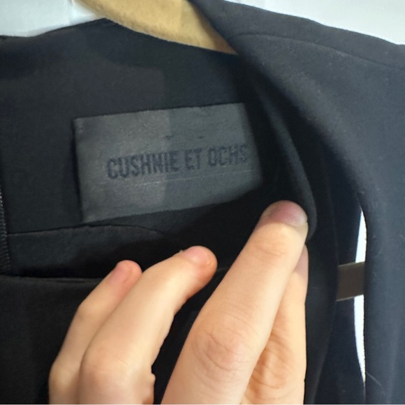 Black Fitted Stretch Midi Dress Cut Out Modern Sexy Sleeveless 4 6 Small NWOT - Picture 11 of 11